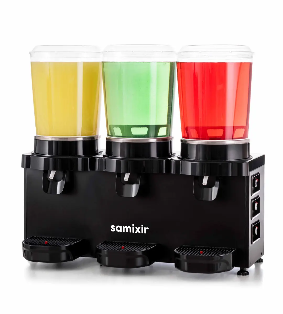 Samixir Panaromik Triple Soğuk İçecek Dispenseri (10+10+10 LT) Siyah