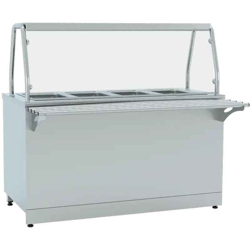 4 Küvet Uyumlu Tek Sıra Servis Raflı Paslanmaz Gövdeli Benmari 150x70x85