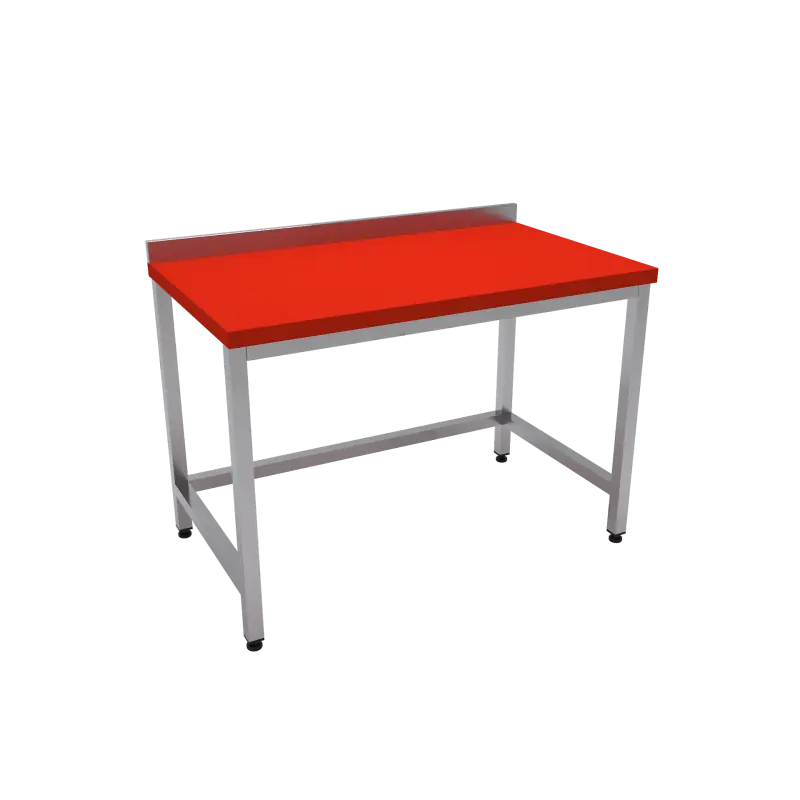 Çalışma Tezgahı Polietilen Tablalı 140x70x85 CM Kırmızı