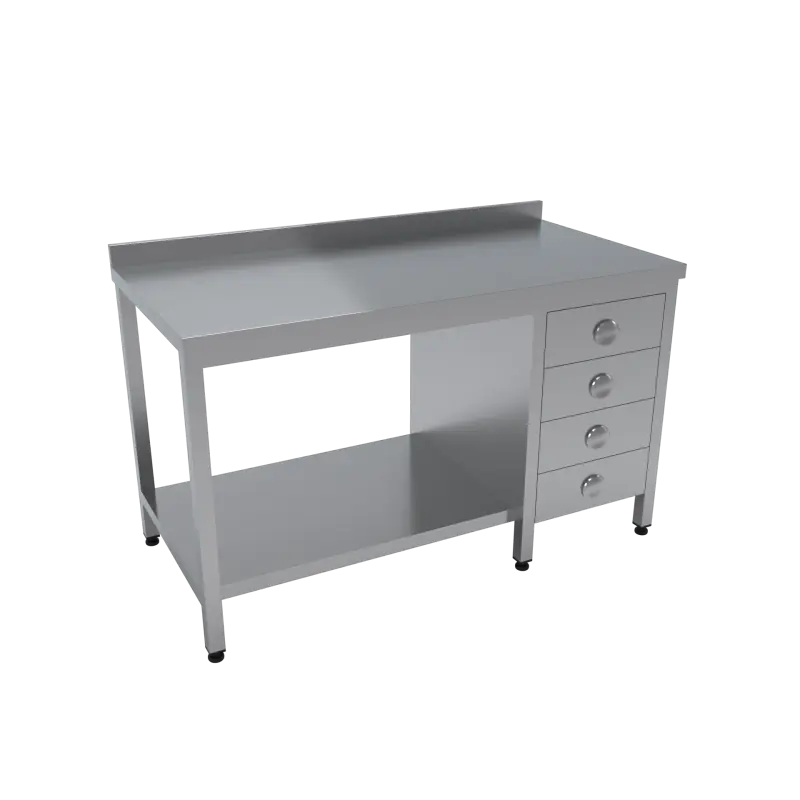 Çalışma Tezgahı Etrafı Açık Blok Çekmeceli Taban Raflı 180x70x85 CM