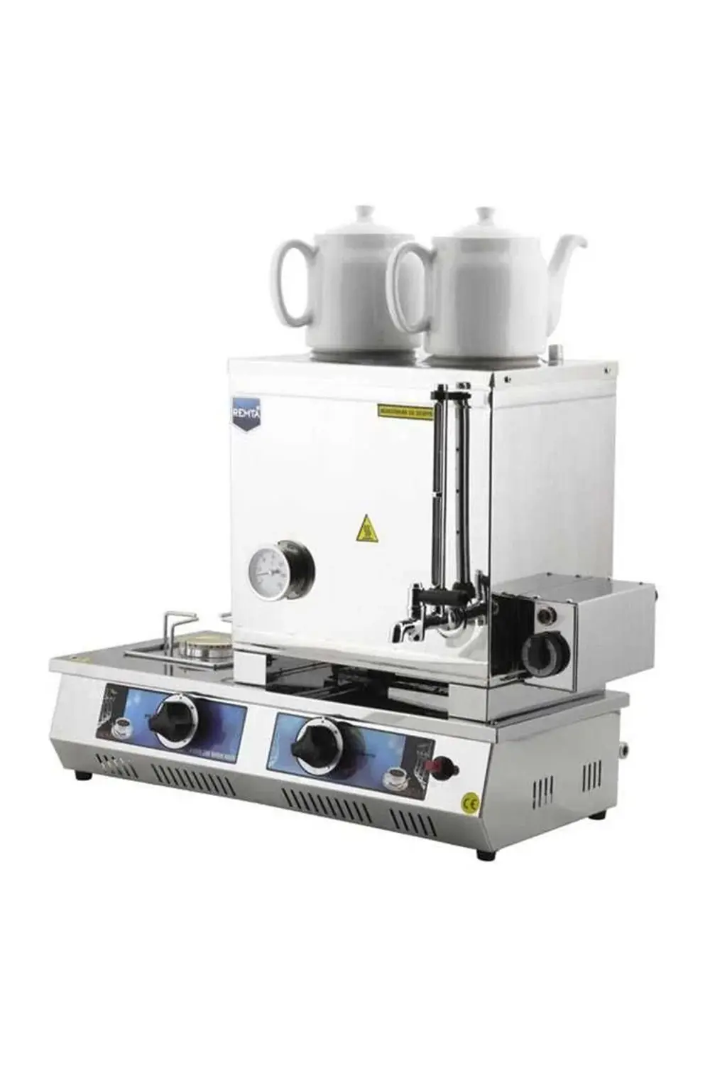 ÇAY OCAĞI - 30 Model Çift Dem. Gazlı+Elk. CE