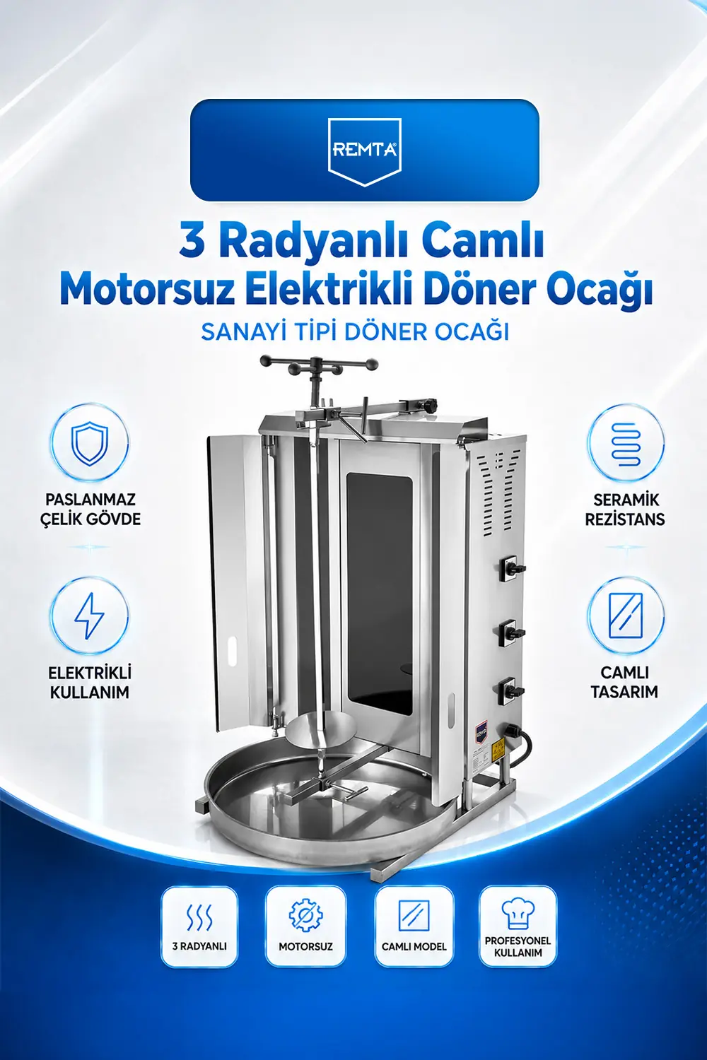 3 Radyanlı Elektrikli Döner Ocağı