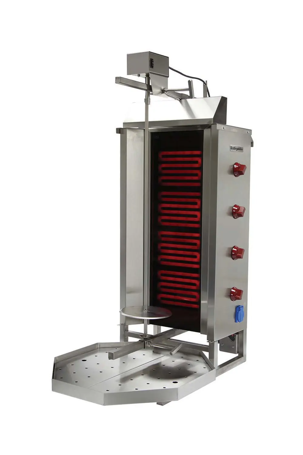 Döner Ocağı Elektrikli Üstten Motorlu 4E Model (Sekizgen Tepsili)