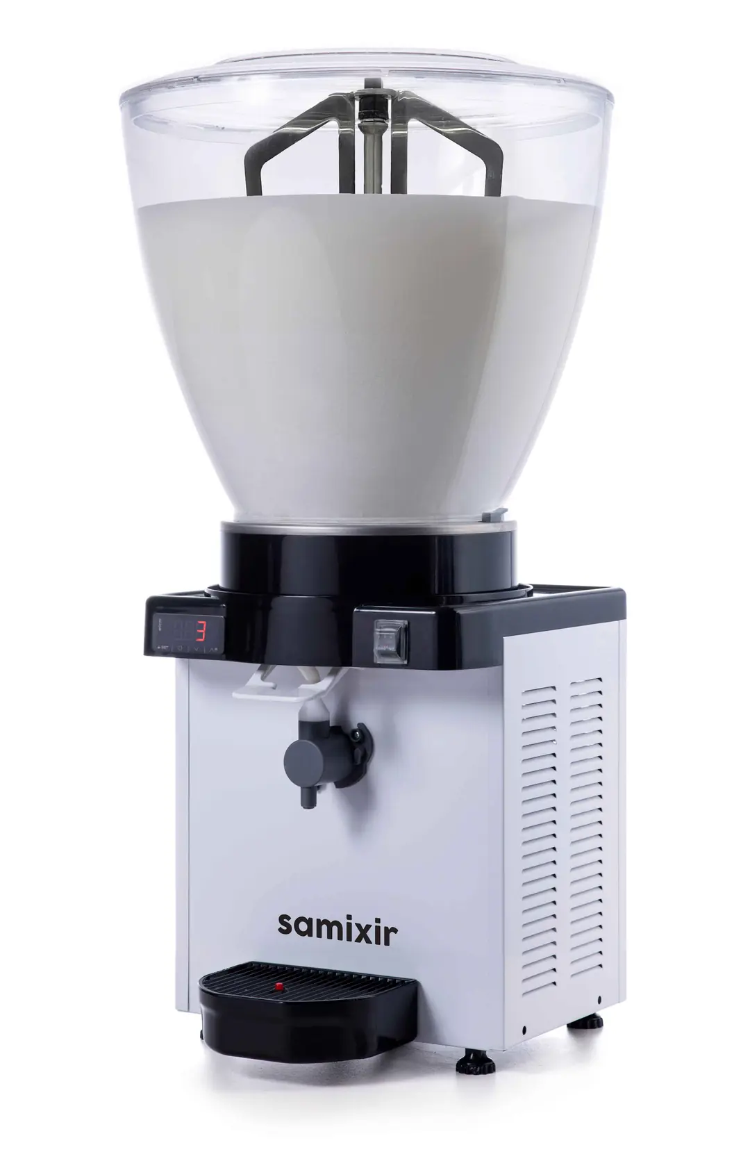 Samixir Panaromik Dijital Köpüklü Ayran Dispenseri (40 Lt) Beyaz