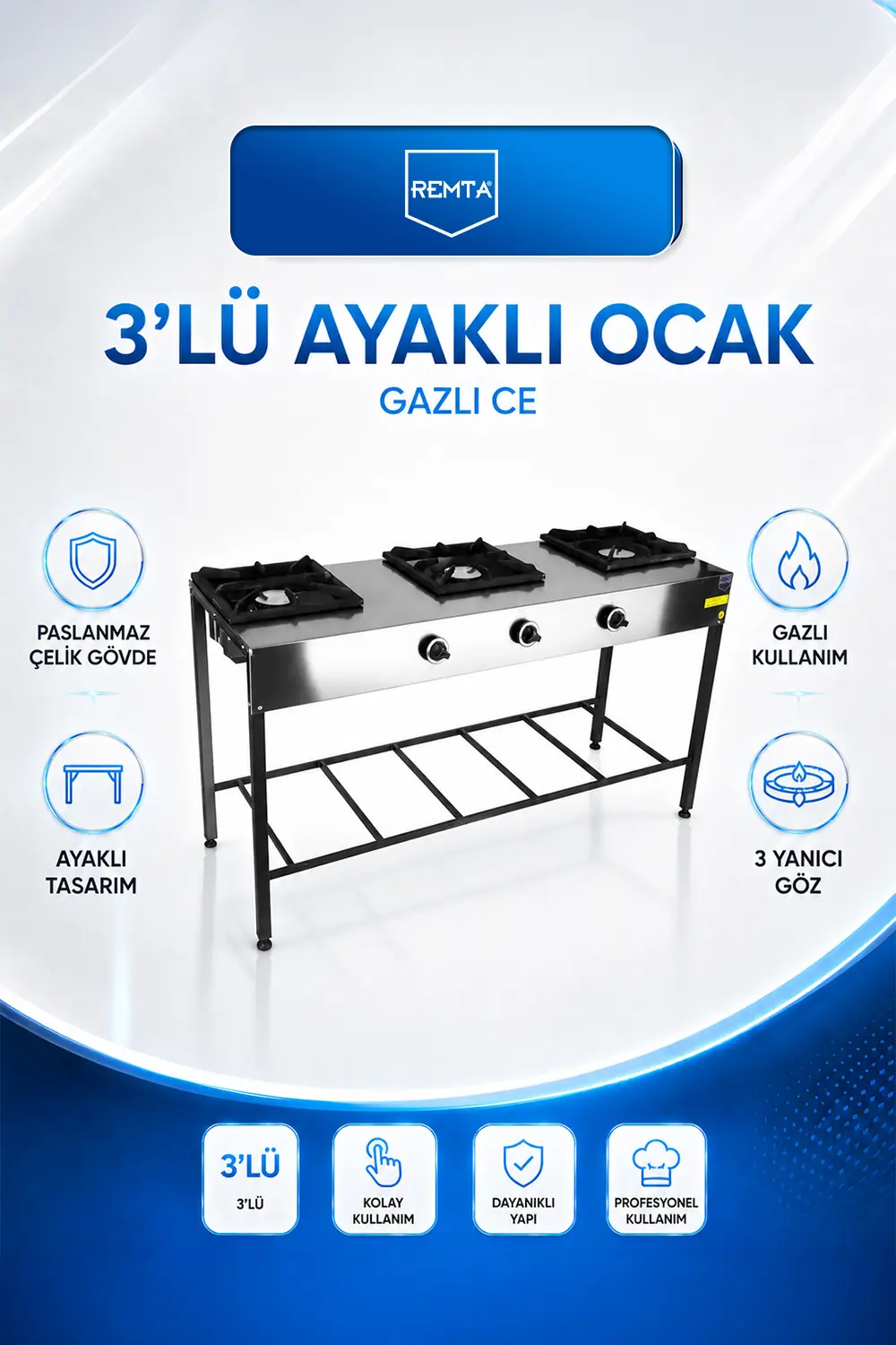 OCAKLAR - 3 lü Ayaklı Gazlı CE