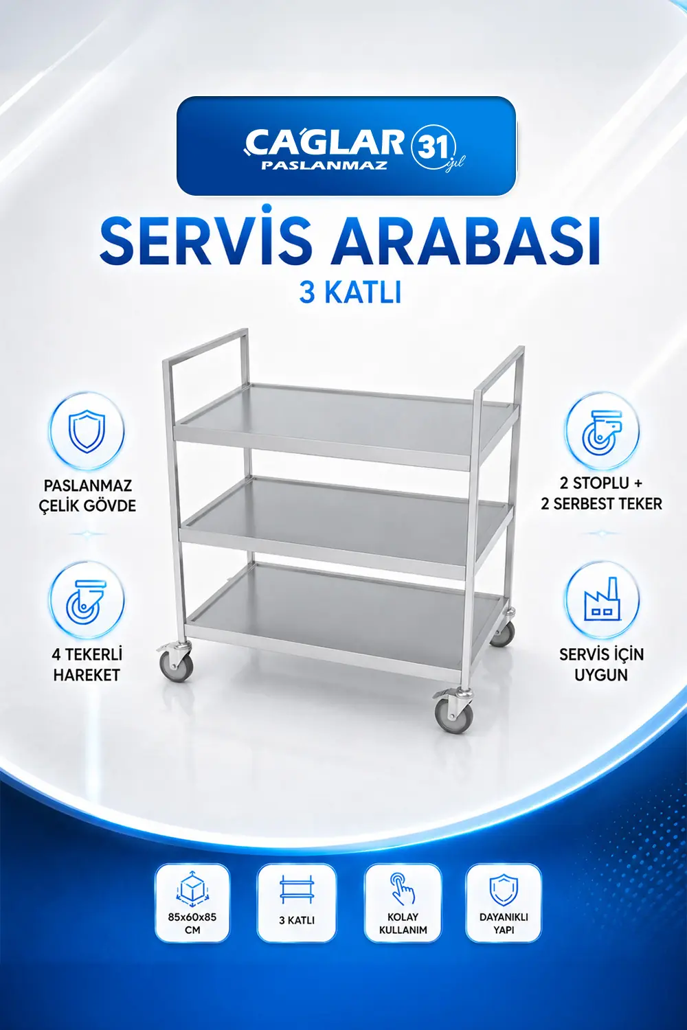 Servis Arabası 3 Katlı