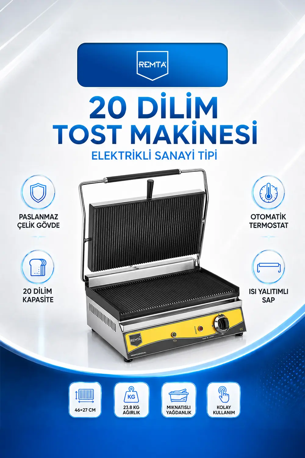 20 Dilim Tost Makinesi Elektrikli