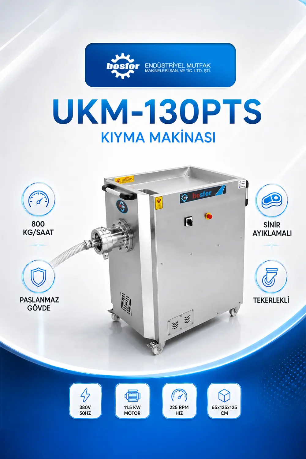 UKM-130PTS KIYMA MAKİNASI